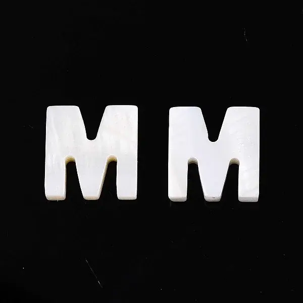 Natural Freshwater Shell Letter Charms