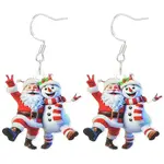 Acrylic Santa Claus Dangle Earrings