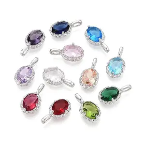 Brass with Cubic Zirconia Pendants