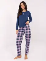 Dámské pyžamo s károvanými kalhotami