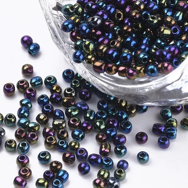 Plated 3/0 Glass Seed Beads