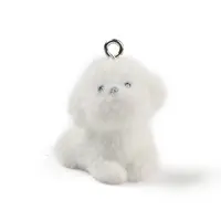 Flocking Resin Cute Puppy Pendants