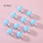 10Pcs Mushroom Silicone Focal Beads