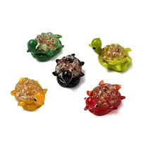 Handmade Gold Sand Lampwork Beads