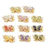 Brass Micro Pave Cubic Zirconia Butterfly Box Clasps