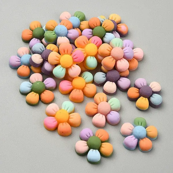 20Pcs 5 Colors Opaque Resin Cabochons