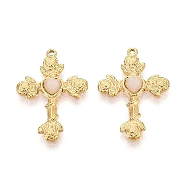 304 Stainless Steel and Resin Pendants