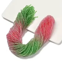 Transparent Painted Glass Beads Strands