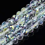 Electroplate Transparent Glass Beads Strands