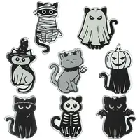 16Pcs 8 Styles Halloween Theme Double-sided Printed Acrylic Pendants