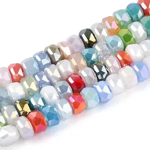 Electroplate Opaque Glass Beads Strands