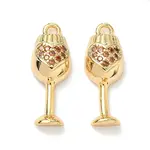 Brass Micro Pave Cubic Zirconia Pendants