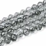 Crackle Transparent Glass Beads Strands