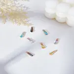 8Pcs 4 Colors Faceted Glass Charms