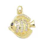 Brass Micro Pave Cubic Zirconia Pendants