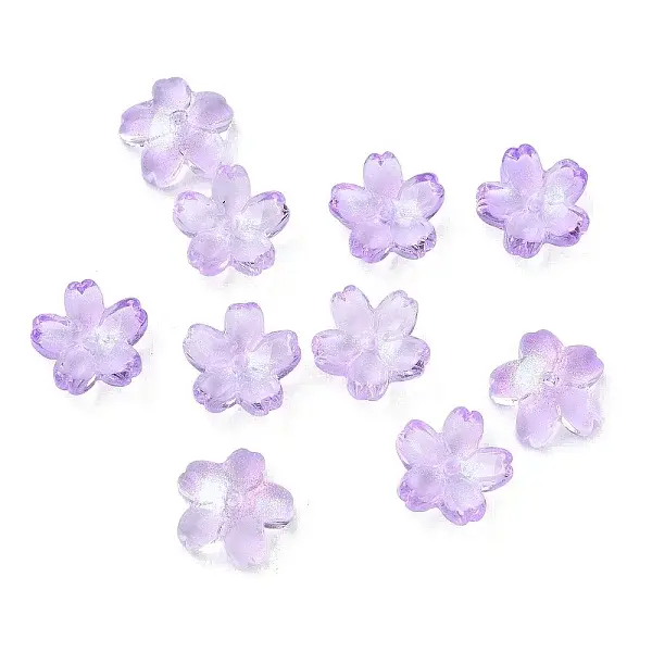 Dyed & Heated Glass Bead Caps