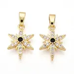Brass Micro Pave Cubic Zirconia Pendants