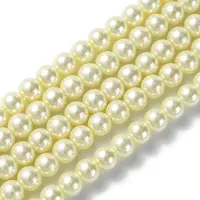 Eco-Friendly Dyed Glass Pearl Round Beads Strands