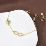 Sports Brass Micro Pave Cubic Zirconia Infinity Link Bracelets