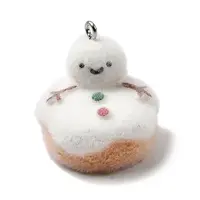 Christmas Flocky Opaque Resin Pendants