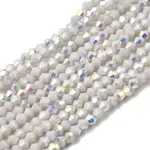AB Color Plated Opaque Glass Beads Strands
