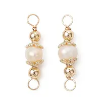 Natural Cultured Freshwater Pearl Potato Links Connector Charms