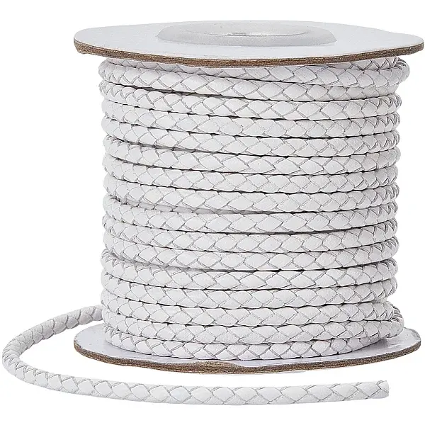 1 Roll 10M Round Braided Cowhide Cords