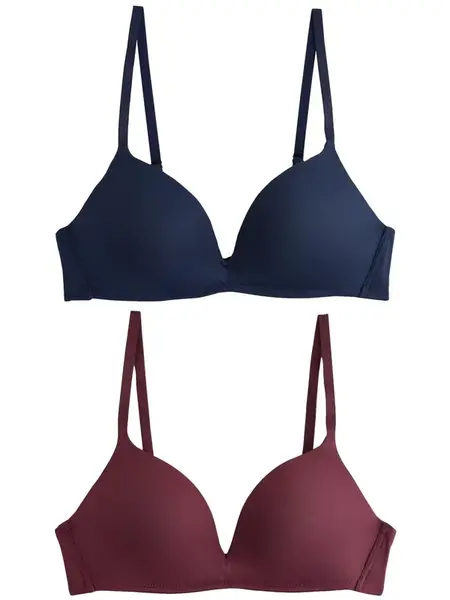 Next Podprsenka  námornícka modrá / vínovo červená