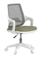 Otočná židle na kolečkách habitat - bílá/zelená