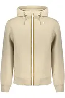 Béžová pánska mikina s kapucňou