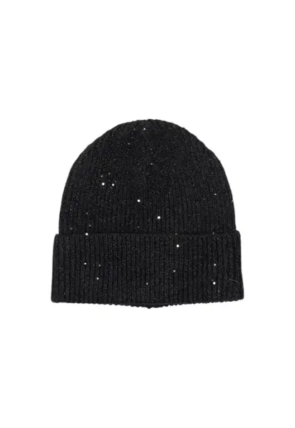 Čierna čiapka s trblietkami