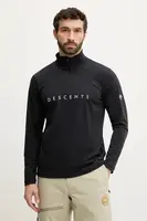 Funkčné tričko s dlhým rukávom Descente CHEST LOGO T-NECK čierna farba, DW5FLT01MU