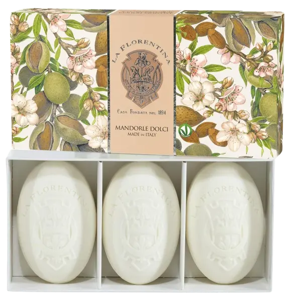 LA FLORENTINA Kazeta mydiel sladké mandle 450 g