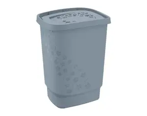 Koš na prádlo Flowers 55 l, šedý