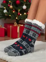 Dámske pletené ponožky s kožušinkou