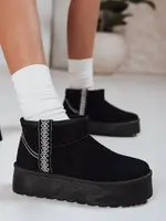 Čierne členkové topánky bez podpätku