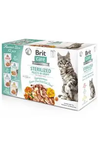 Brit Care Cat Fillets In Gravy sterilised flavour box 12x85g