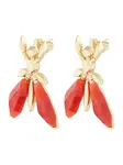 PATRIZIA PEPE Náušnice 'ORECCHINI'  zlatá / červená