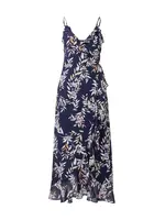 ABOUT YOU Šaty 'Soraya'  béžová / tmavomodrá / levanduľová