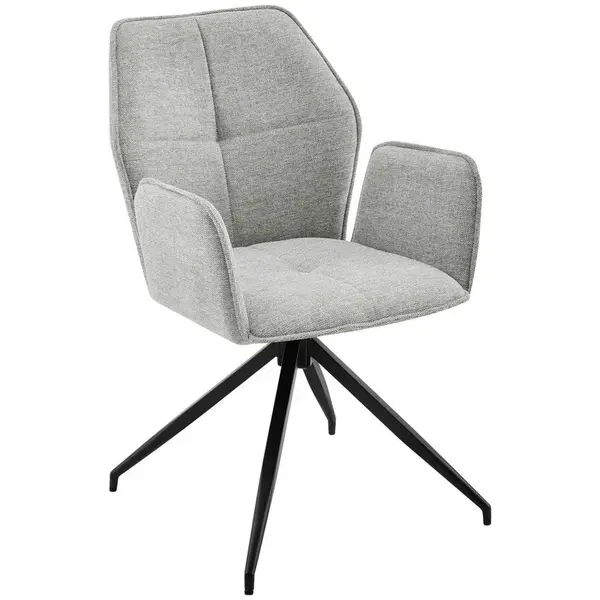 Carryhome ŽIDLE S PODRUČKAMI, železo, tkaná látka, černá, béžová