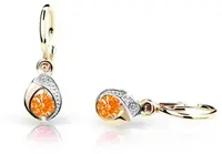 Cutie Jewellery Dětské náušnice ze žlutého zlata C1898-10-X-1 oranžová