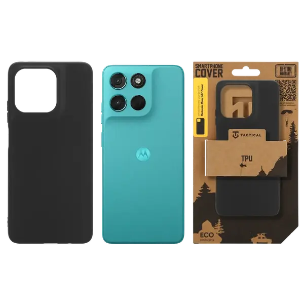 Zadní kryt Tactical TPU pro Motorola Moto G57 Power, černá