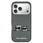 Zadní kryt Karl Lagerfeld IML K&CH Heads Logo MagSafe pro iPhone 17 Pro, černá