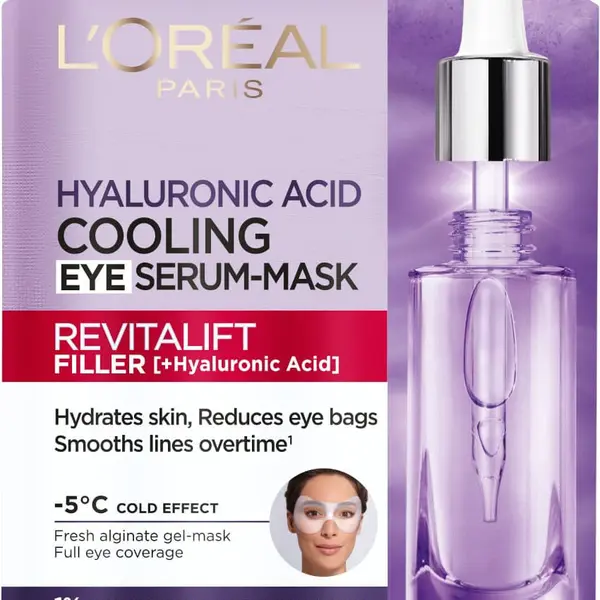 L'ORÉAL PARIS Revitalift Filler Textilní oční maska s chladivým efektem 13 g