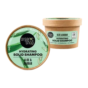 ORGANIC SHOP Hydratační tuhý šampon Aloe a baobab 60 g