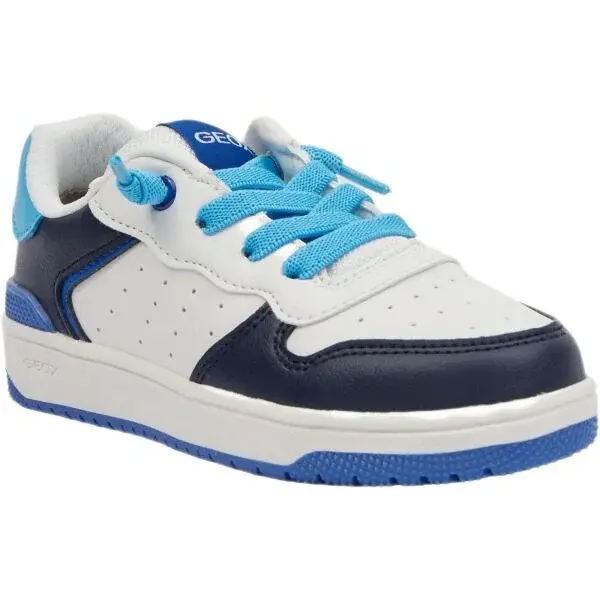 Geox J WASHIBA Chlapecká volnočasová obuv, bílá, velikost