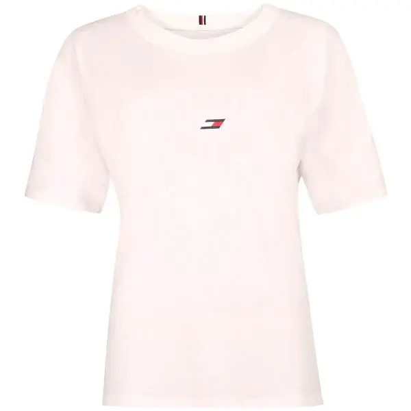 Tommy Hilfiger RELAXED TH GRAPHIC TEE Dámské tričko, bílá, velikost