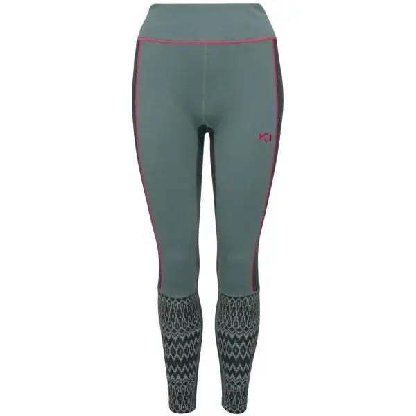 KARI TRAA SARA PANTS Dámské merino legíny, tmavě zelená, velikost