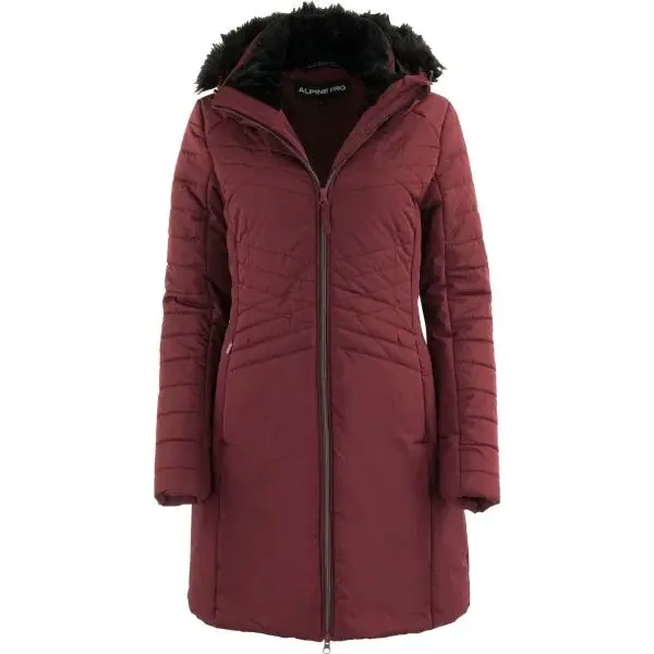 ALPINE PRO CERHA Dámský kabát, červená, velikost