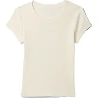 GAP FRENCH RIBBED LOGO Dívčí tričko, béžová, velikost